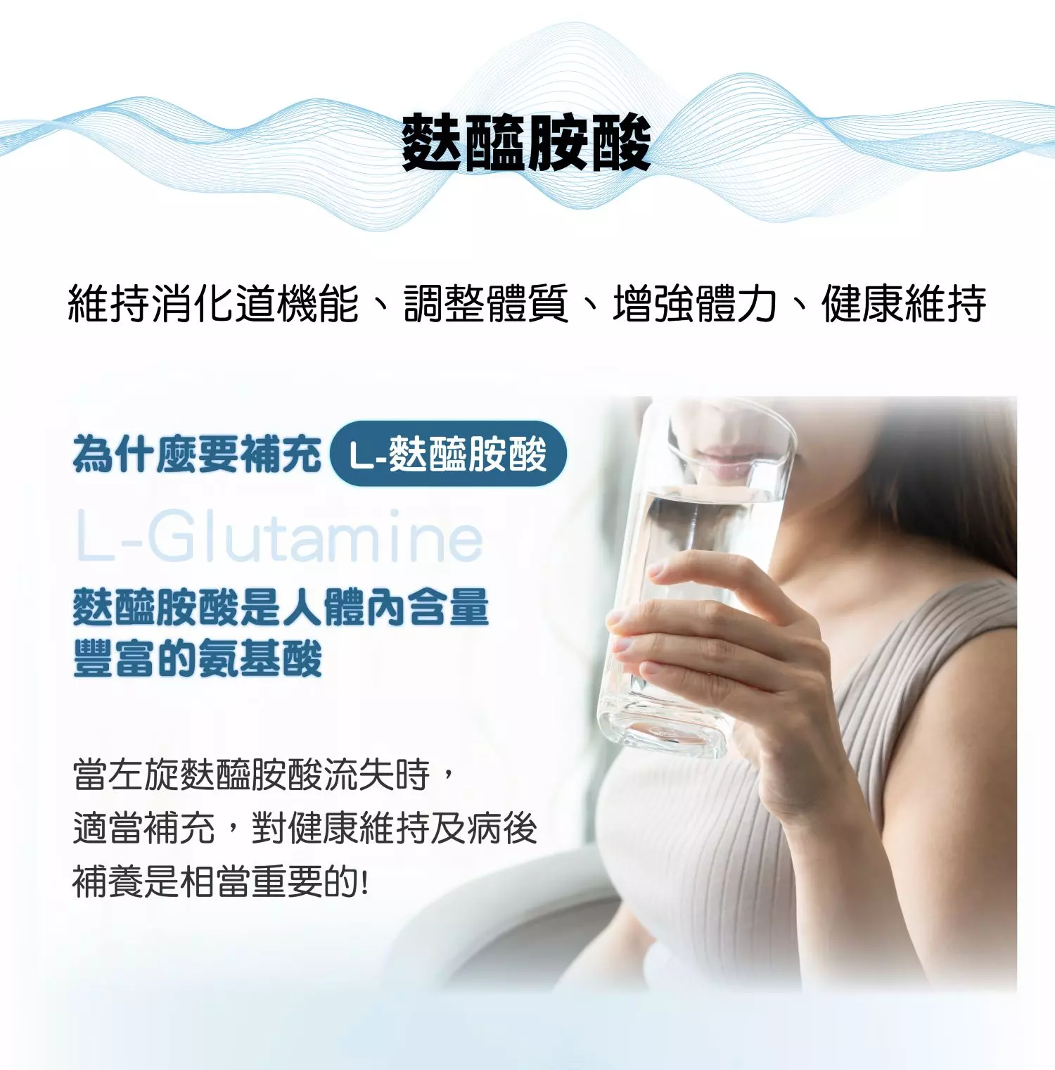麩醯胺酸 維持消化道機能、調整體質、增強體力、健康維持